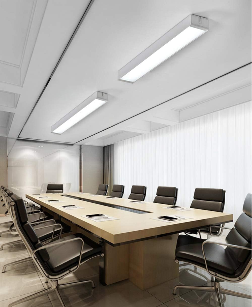 LED 24W Silber Extra Lang Pendellampe1200mm 6000K Aluminium Acryl Höhenverstellbar Hängeleuchte Deckenleuchte Pendelleuchte Zwei Installationsoptionen Für Keller Küche Büro Beleuchtung
