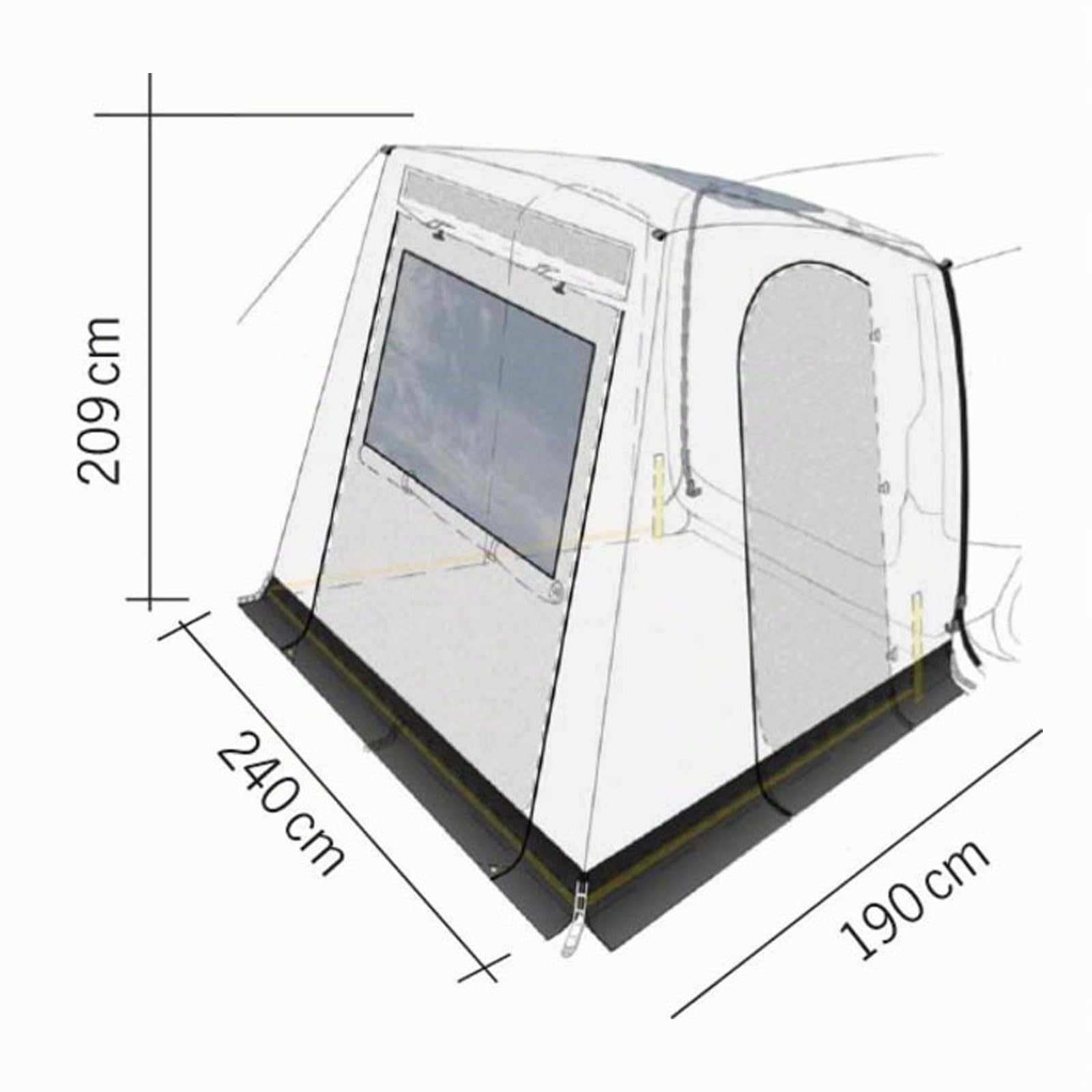 reimo zelt caddy Tent Technology Heckzelt Autozelt passend für 5, Connect 3 Watch Top Gear Season sun-protection TOG:0.2 TOG