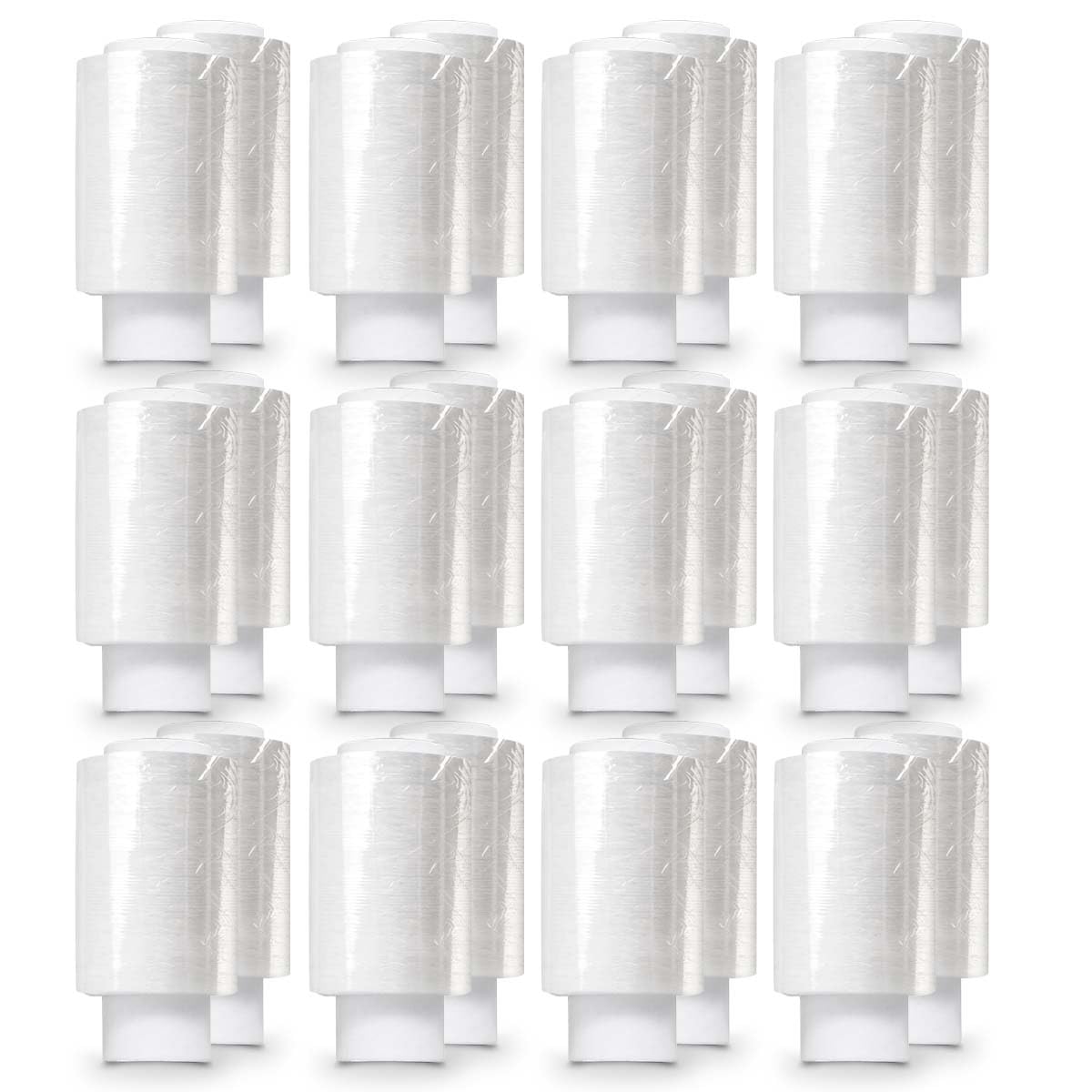 G4GOODS® 40 Rolls Clear Mini Pallet Wrap 100mm x 150m - 17mu (270 Gram) Self-Adhering Pallet Stretch Wrapper - Heavy Duty Plastic Wrap for Moving House Furniture Wrapping Film