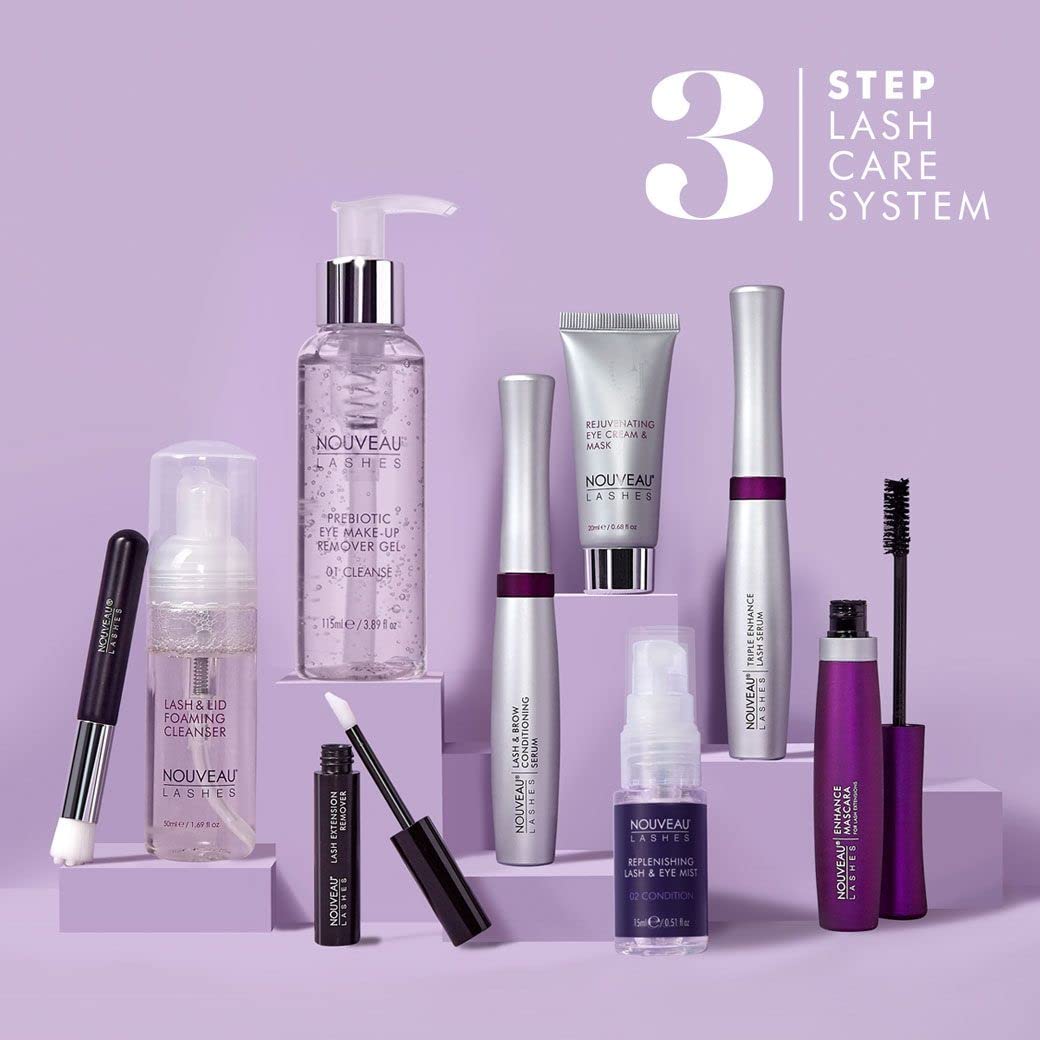 Nouveau Lashes Lash & Brow Conditioning Serum, Suitable for Use on Lash Extensions, Contains Powerful Antioxidants and Multi Vitamin Complex, Vegan, 8 ml