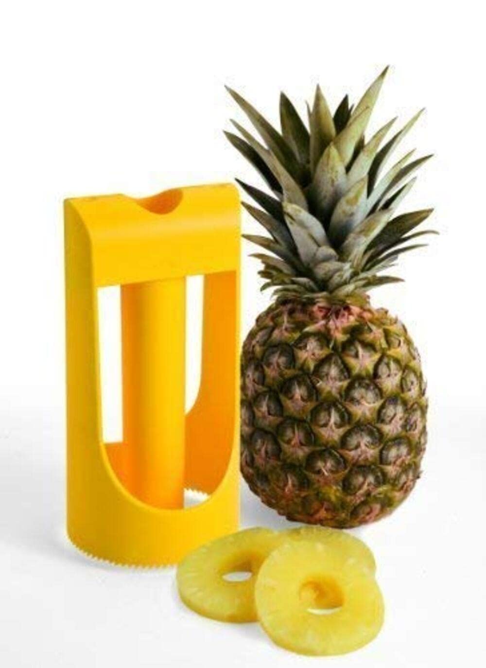 Pineapple Corer and Slicer Tool - ABS Plastic Pineapple Cutter for Easy Core Removal & Slicing - Super Fast Pineapple Slicer and Corer Tool Saves You Time (Yellow)