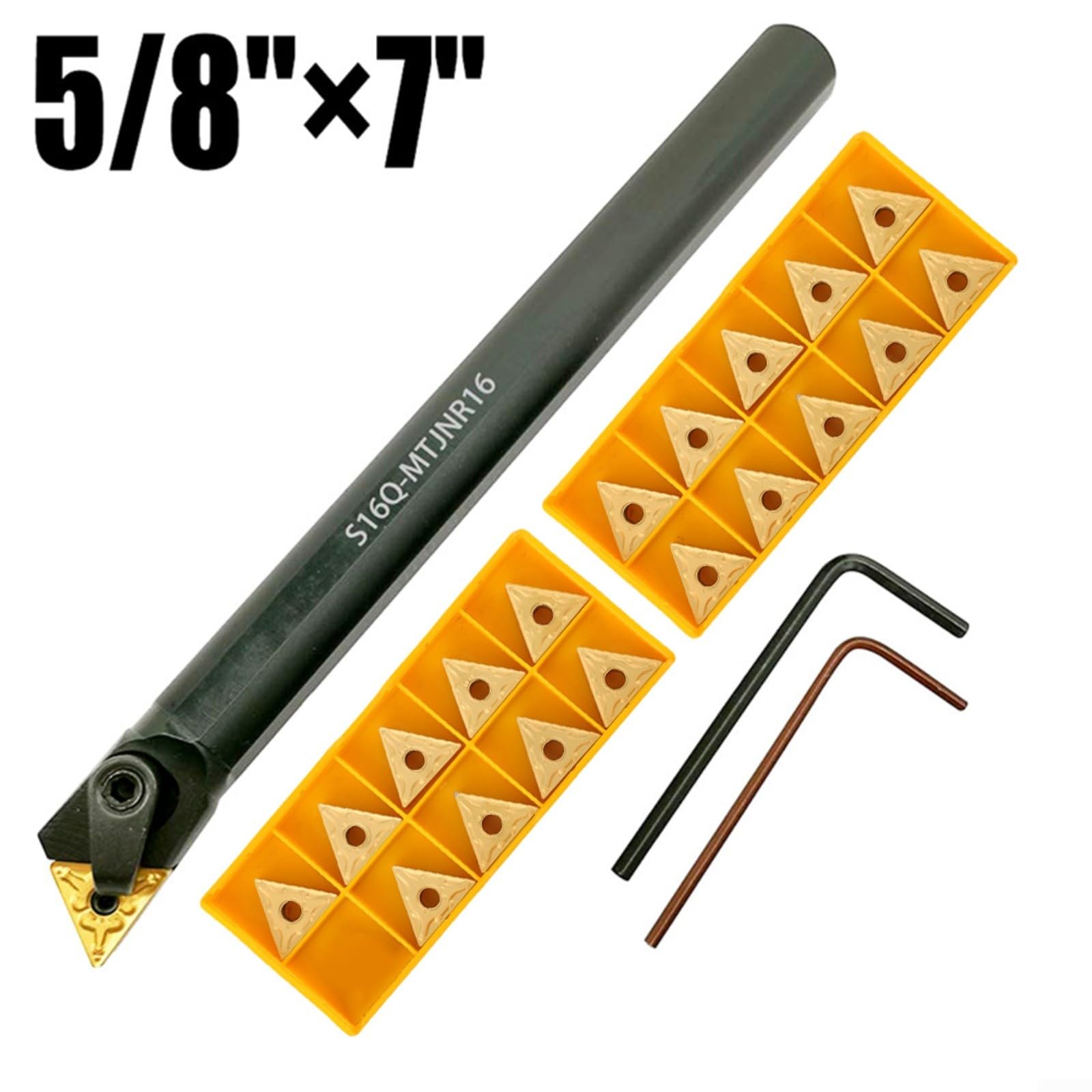 Lot de 23 outils de tournage avec barre d'alésage S16Q-MTJLNR16 pour divers projets d'usinage