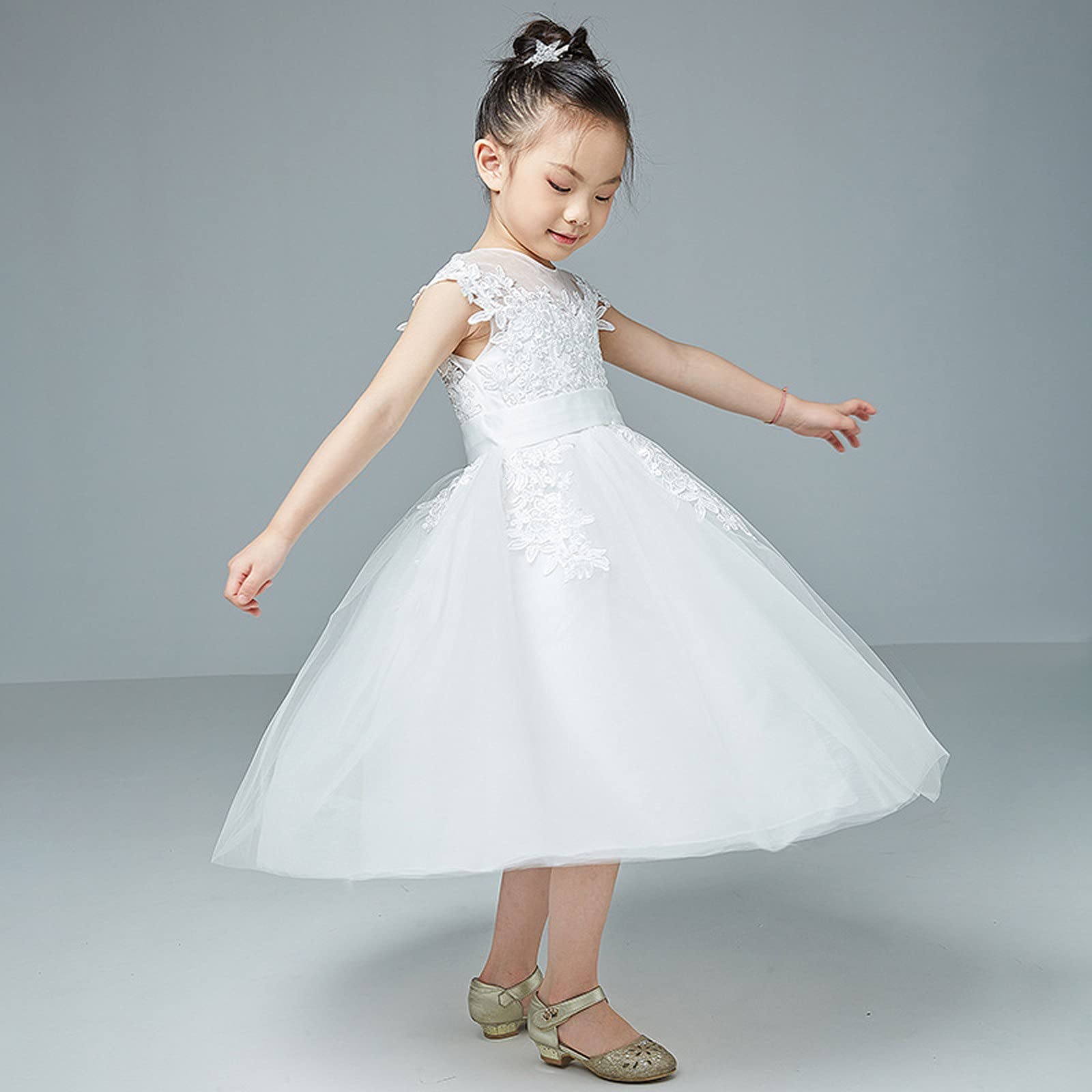 Vestido de tul para niños, vestido de niña, vestido de dama de honor, vestido de boda, vestido de encaje para niñas