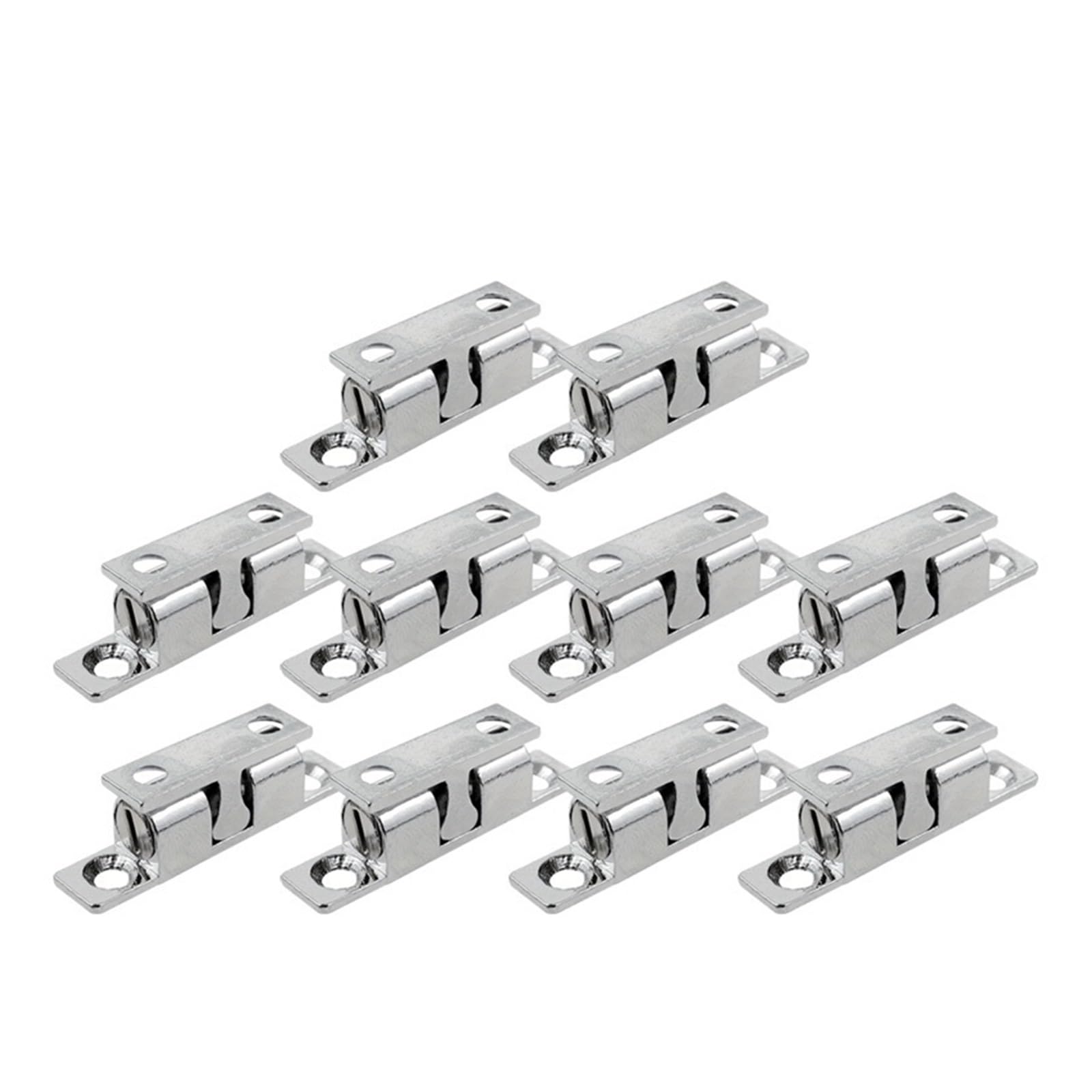 Huwoyg One Color Double Roller Spring Ball Catch Adjustable Tension Latch Cabinet Door Lock Closet Furniture Wardrobes Catches For Cabinet Closet