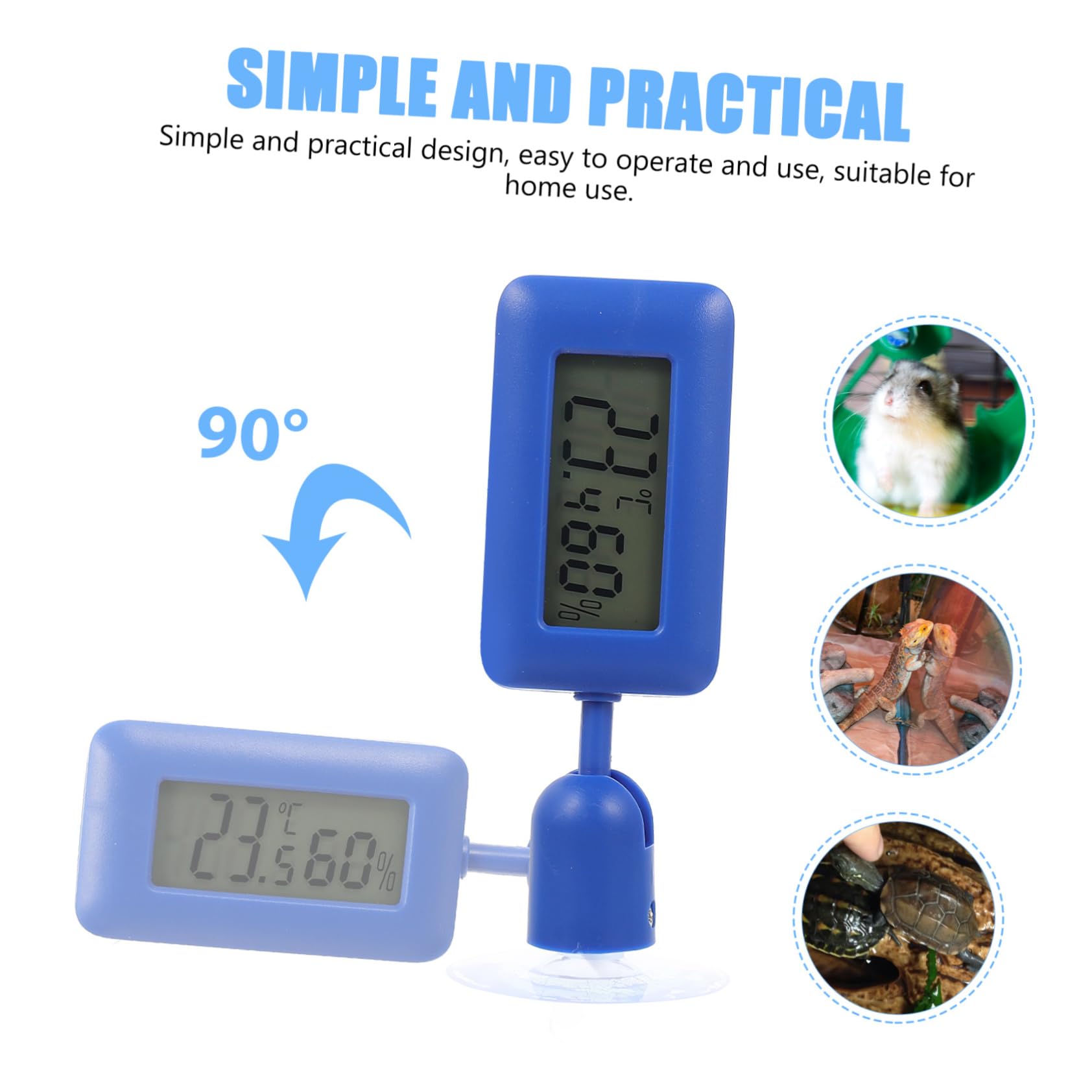 Yardwe 4piezas Digital De Reptiles De Succión y Medición Precisa De y Para Terrarios y