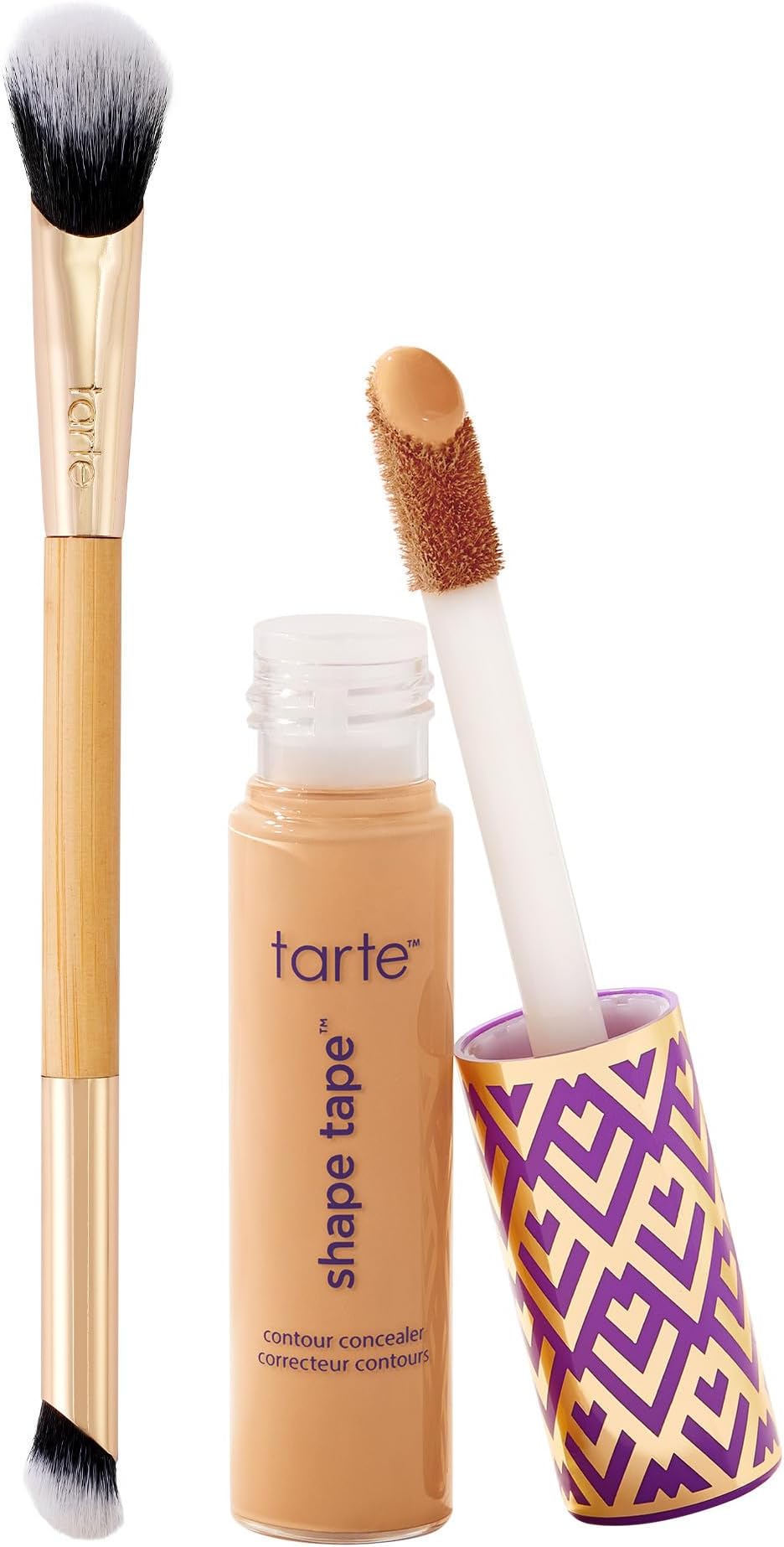 shape tape concealer & brush – Instant Full Coverage for Under Eye, Dark Circles, Fine Lines, Redness & Discoloration, Dermatologist-Tested, Vegan, Cruelty Free