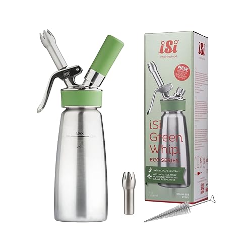 Miniatura 10 de iSi North America Eco Series Green Whip para crema batida, espumas y coberturas a base de plantas 1 pinta