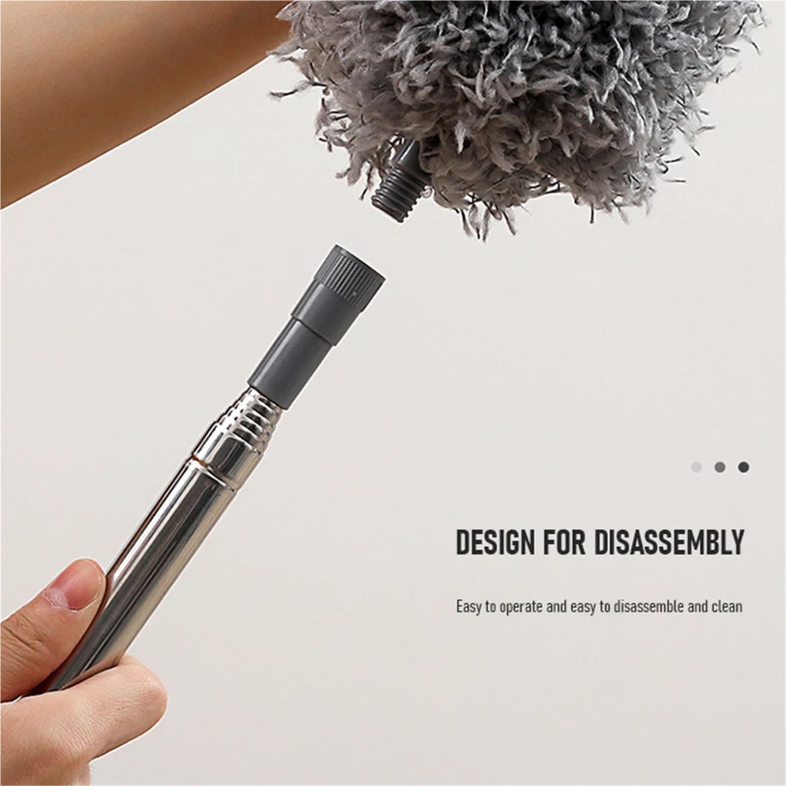 Plumero Telescopico Extensible Plumero electrostático, Manta retráctil for Quitar el Polvo, Juegos de cepillos extendidos, Herramientas de Limpieza(Type4)