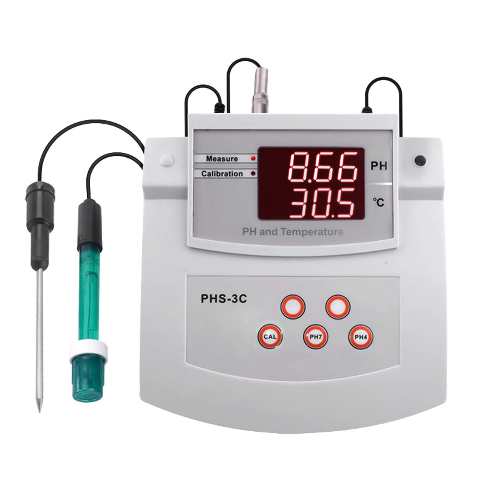 PH-mètre de Paillasse, PH-mètre de Laboratoire D'étalonnage Automatique PH-mètre de qualité Laboratoire Scientifique pour L'eau, le Vin, la Bière et L'eau (Prise UE 230V)