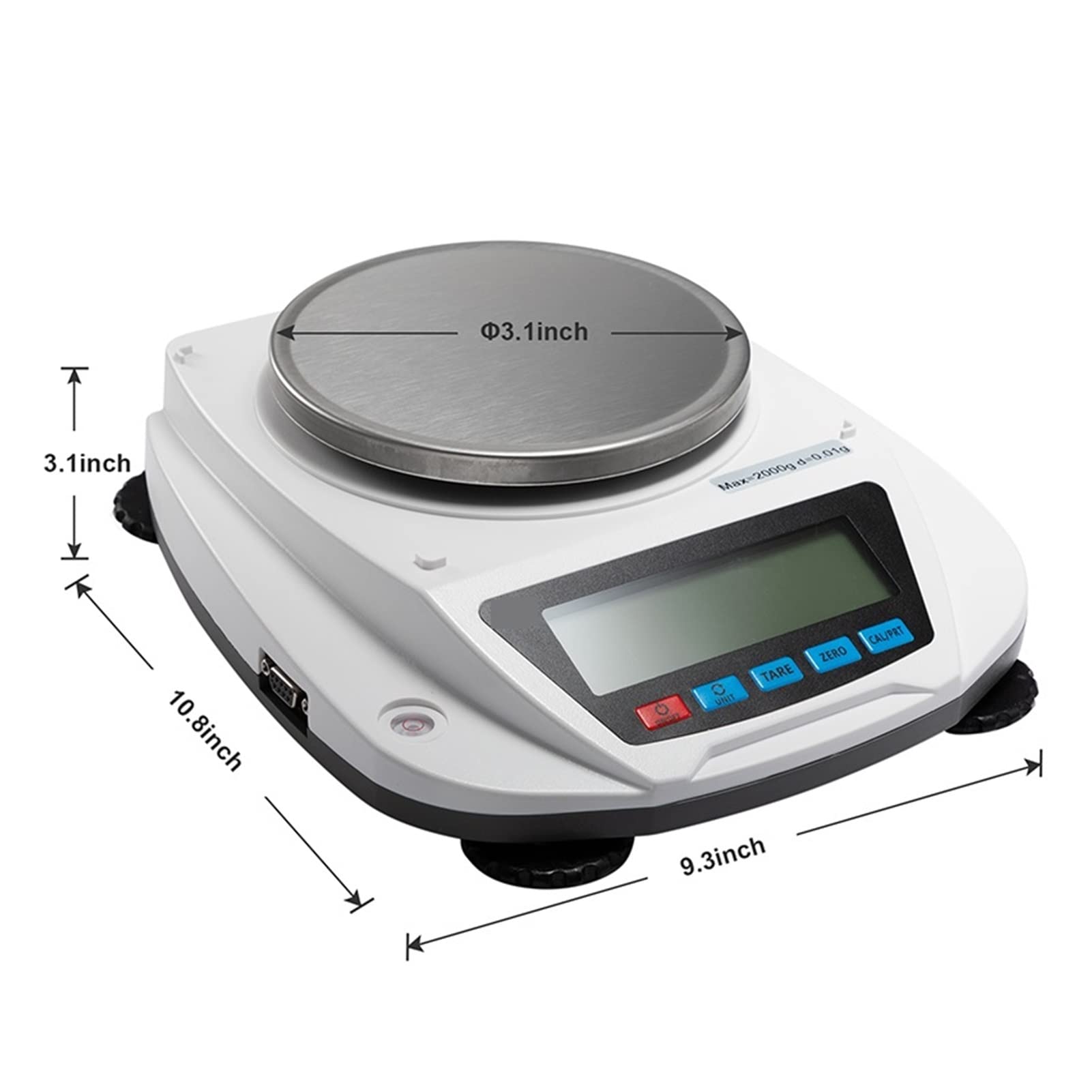 0,01 g di precisione Precision Scala laboratorio Elettronico carico analitico Bilancio della cucina Pesa conteggi scientifici gioielli Farmacia/Gioielleria(GM2002)