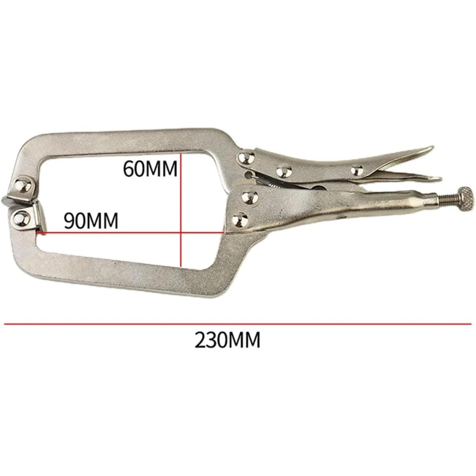 Pinza de presión Tipo C de Acero de 9 Pulgadas con mordaza pivotante; Herramienta de Alta Resistencia y precisión para Soldadura, carpintería y metalurgia