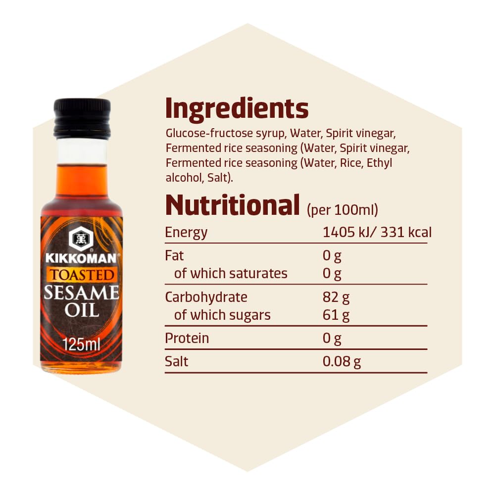 Kikkoman Aceite de Sésamo Tostado 6 x 125ml