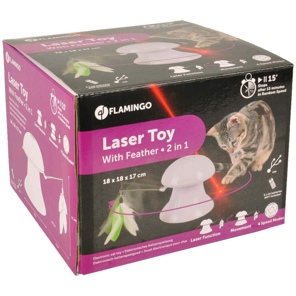 Flamingo F Juguete Juguete Laser con Plumas 2IN1