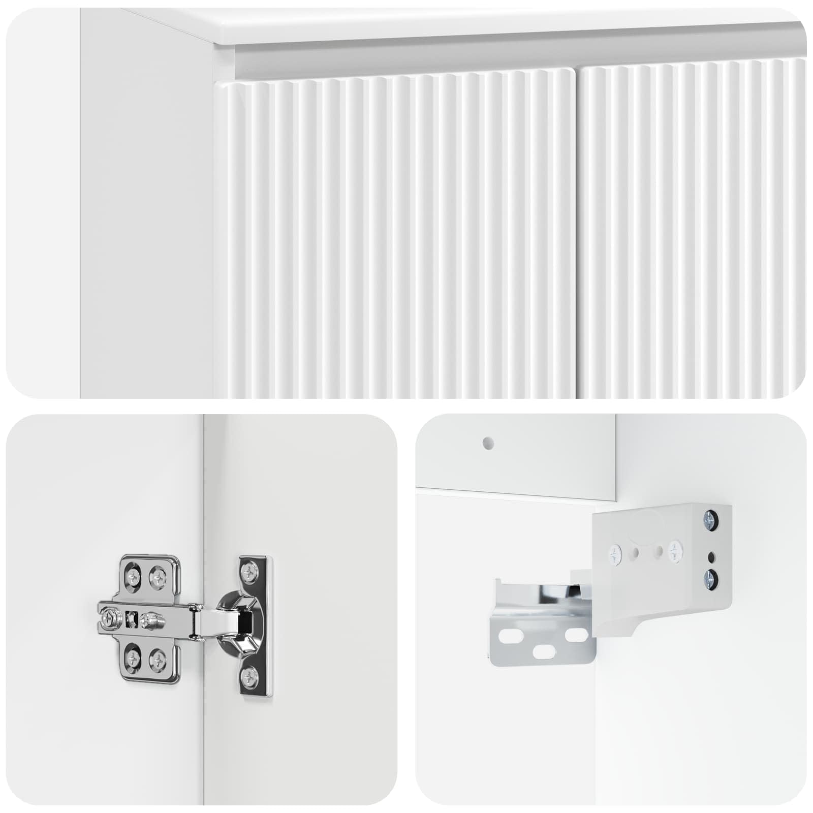 Lavabo con lavabo, montaggio a parete, bianco, 49,5 x 35 x 63 cm