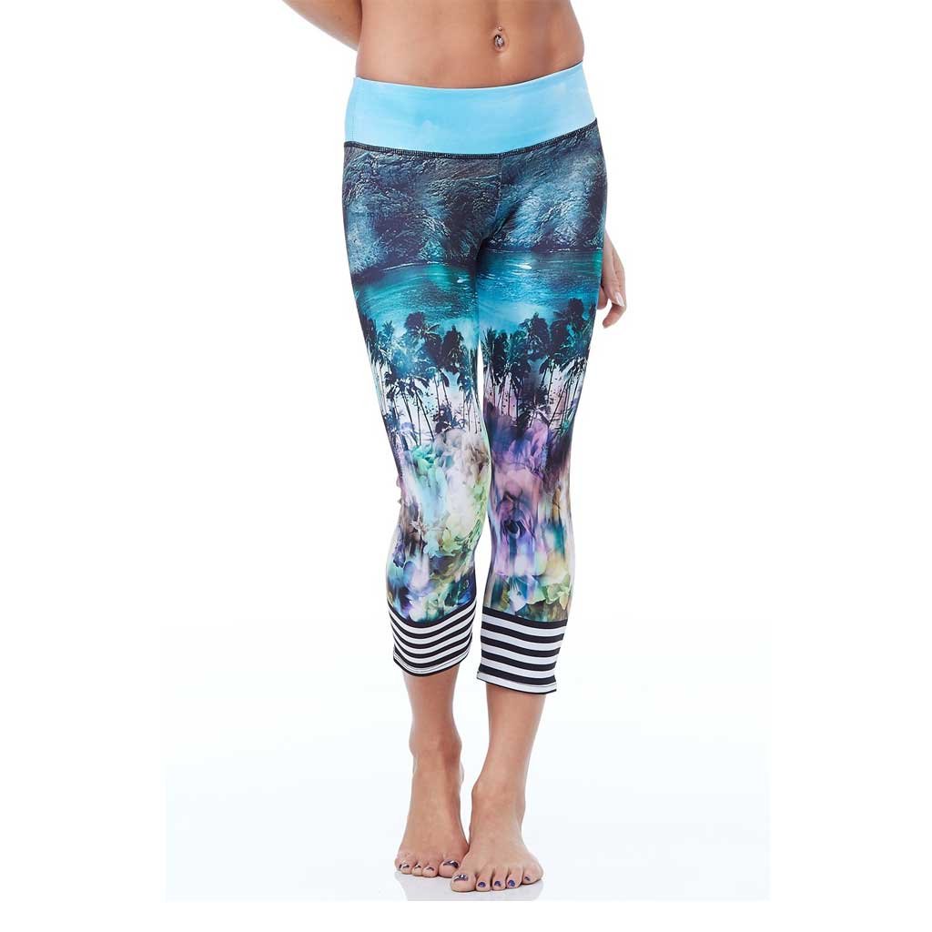 Onzie Yoga Graphic Capri 241 Malibu (Small/Medium, Malibu)