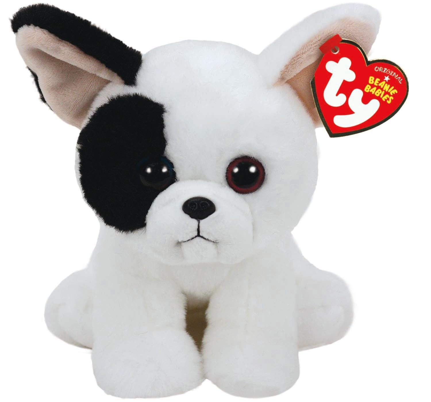 TY Marcel Dog 41203 pies biały/czarny, 15 cm wysoki