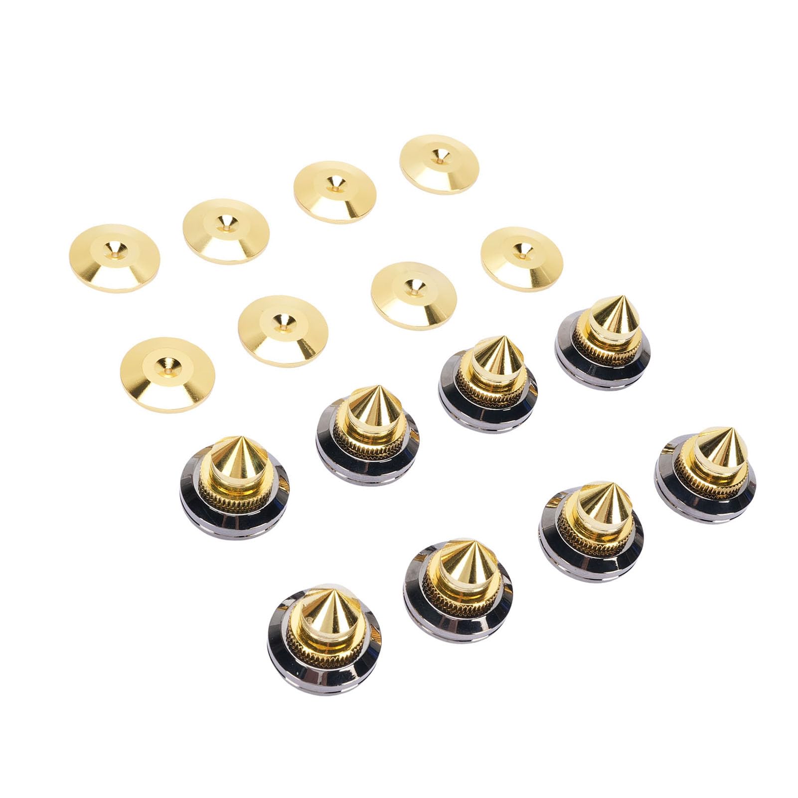 Kit di 8 cuscinetti per altoparlanti, piedini antiurto per isolamento degli altoparlanti, piedini con base per amplificatore, tappetino per giradischi, subwoofer, lettore CD, DVD, registratore