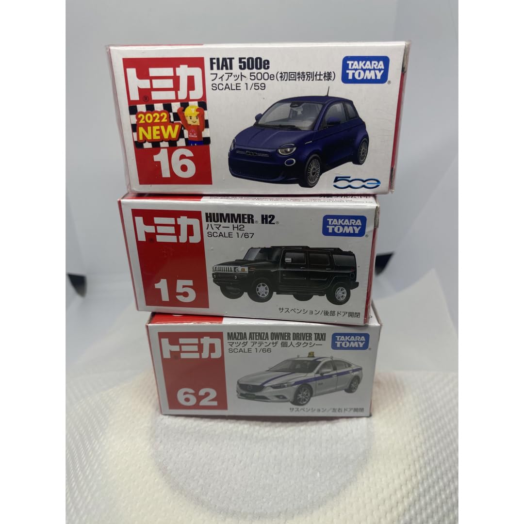 Amazon.co.jp: トミカ ハマーH2 フィアット500e マツダアテンザ個人 