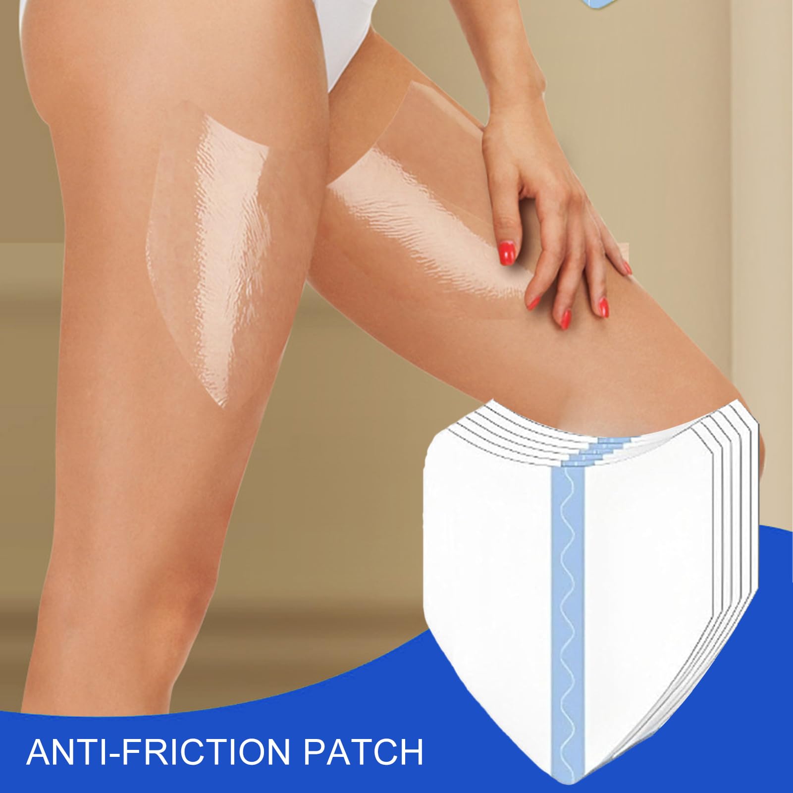 Antichafing para los muslos del centro, 5pcs del muslo del muslo, prevención de muslos, prevención del muslo, almohadillas transparentes anti-chafés, suministros de salud y hogar