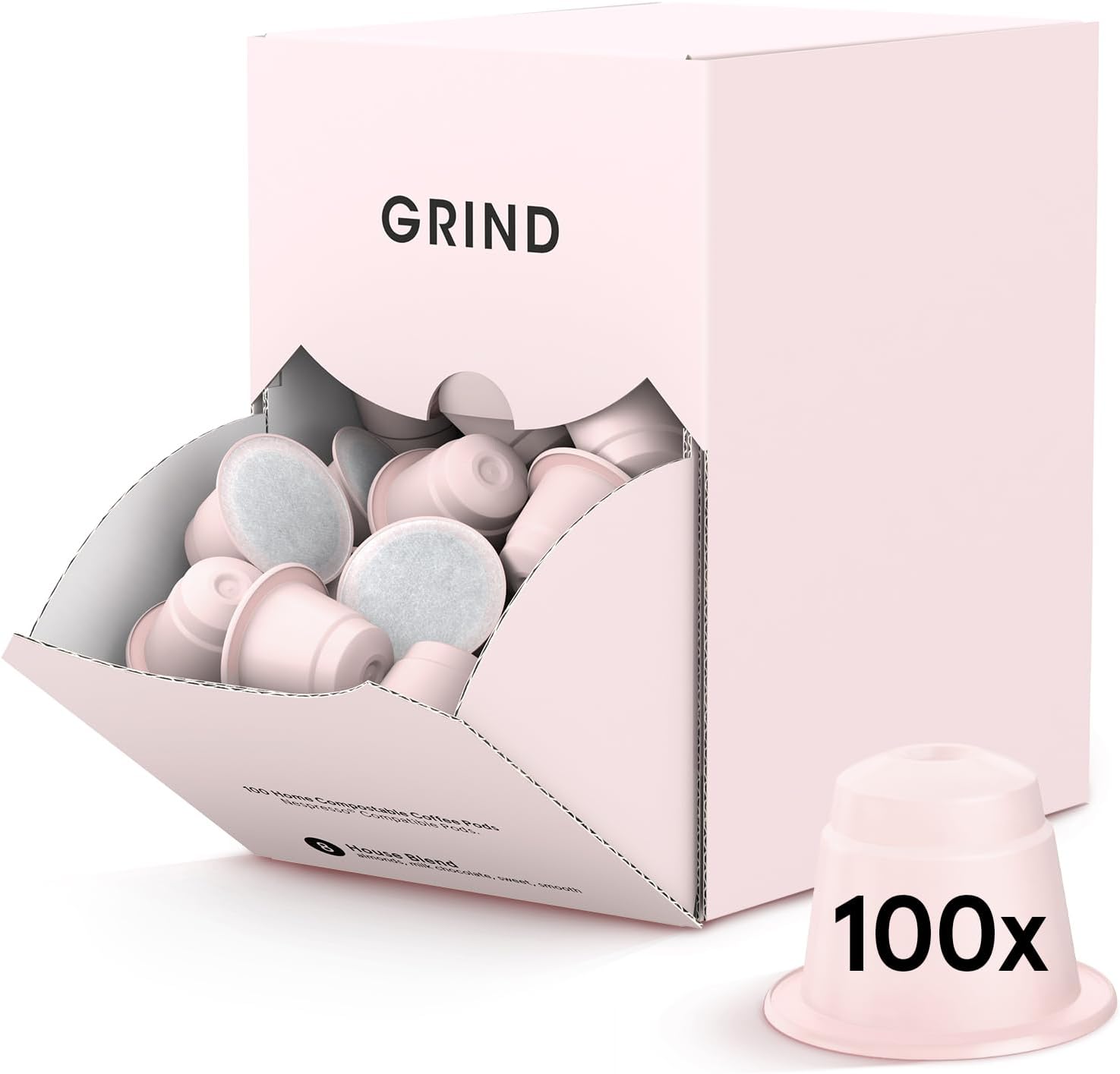 Grind House Blend Coffee Pods Pack of 100 Coffee Capsules Nespresso