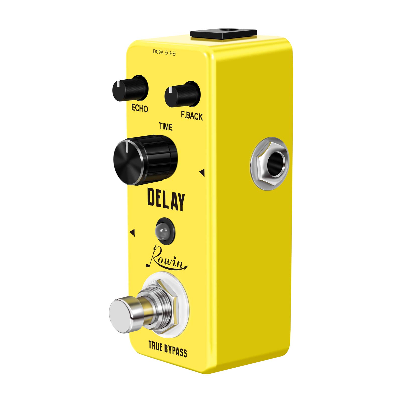 Rowin Guitar Delay Pedal Analog Classicl Delay Effect with True Bypass Switching, Fully Analog Circuit Universal for Guitar
