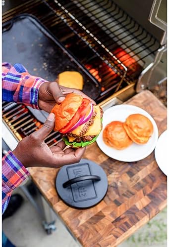 Miniatura 8 de Lodge L6BP - Prensa de hamburguesas de hierro fundido curado de 6.25 pulgadas, color negro