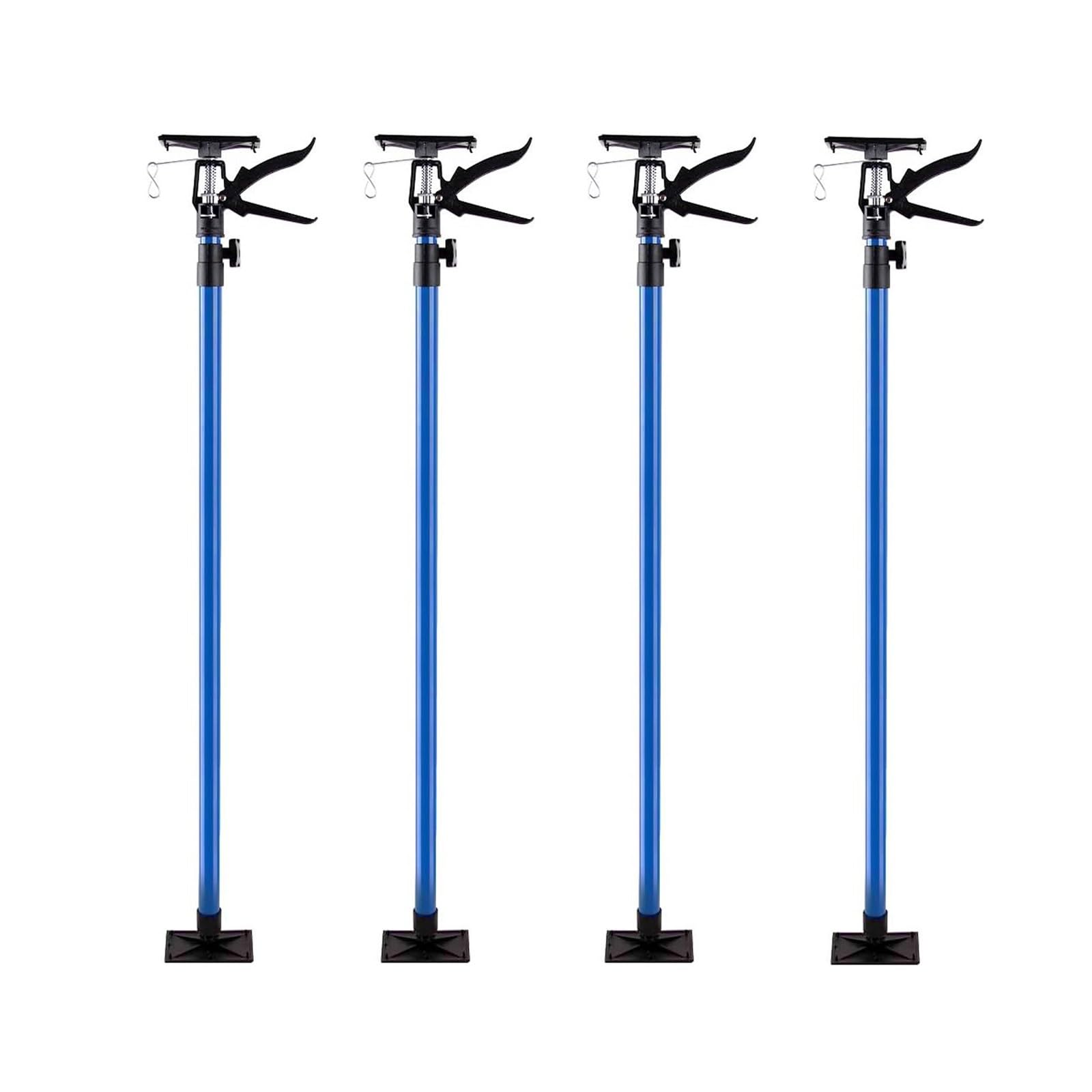 Soporte de montaje, soporte de techo, tensor telescópico, tensor de puerta, de una mano, 115-290 cm, azul rojo azul 4