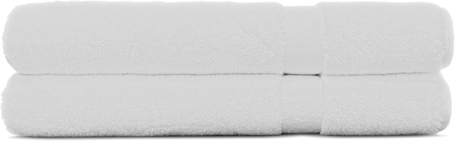 Chakir Turkish Linens Hotel & Spa Quality, Highly Absorbent 100% Turkish Cotton Bath Mats (2 Pack, White)