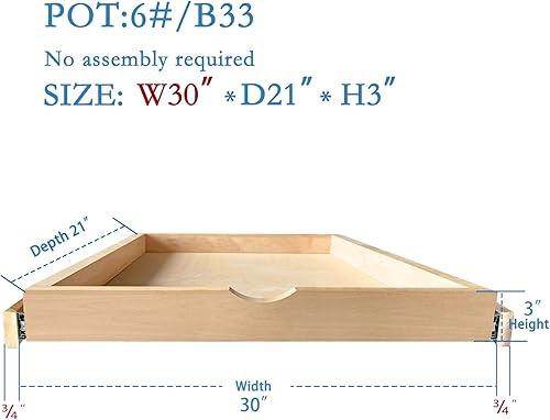 Miniatura 2 de Cajón de cierre suave, cajón de cierre suave, bandeja extraíble de madera, cajón de cocina, estante extraíble de madera, estante extraíble de