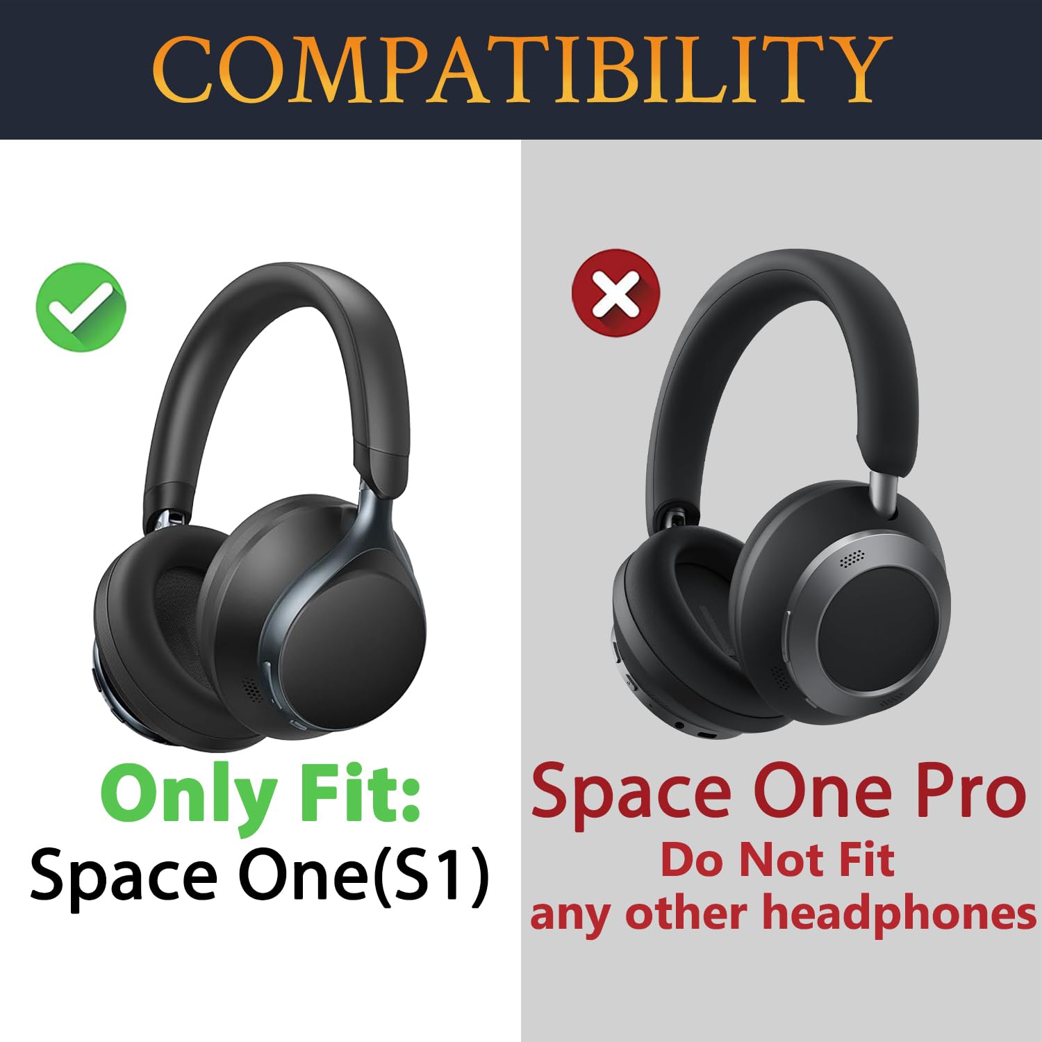 Anker Soundcore Space One　＋　EarProfitカバー SOULWIT Almofada Auricular para Anker Soundcore Space One (S1