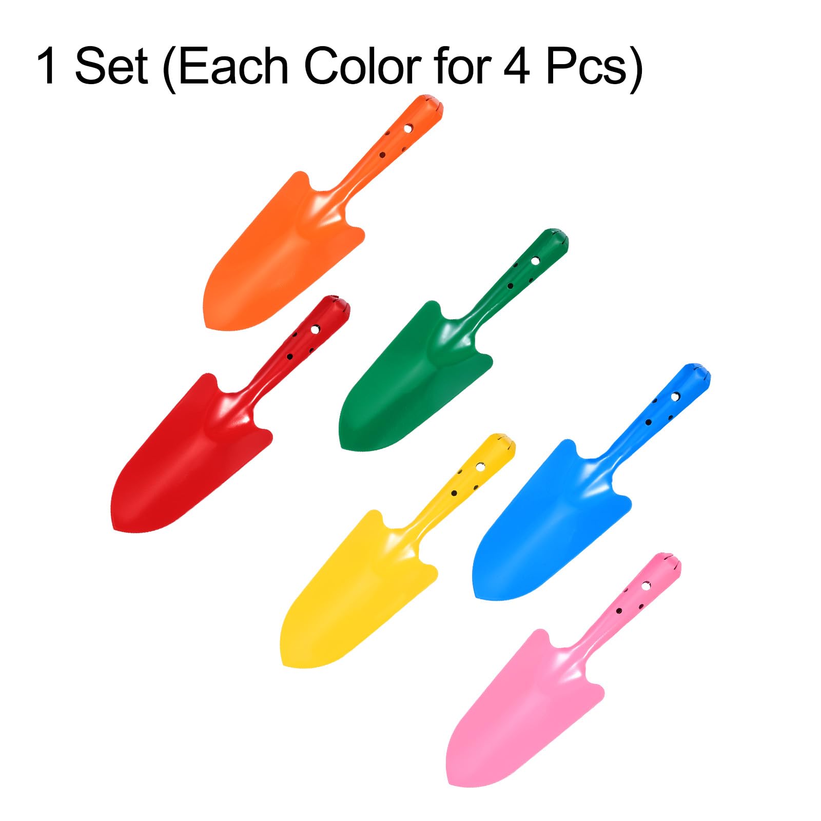 QUARKZMAN 24 Piezas De Pala De Mano Mini Colorida De Metal 11" X 3" Juego De Palas De Cavar para Trasplantar Herramientas De Jardín para Cavar Tierra Plantar Deshierbar