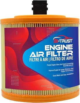 Engine Air Filter for Cadillac ATS 3.6L 20162019, for Chevrolet Cruze 1.4L & 1.6L 20162019, Replaces CA12112, AF3202, OEM 13367308, 39030321, Cellulose Round Panel Design