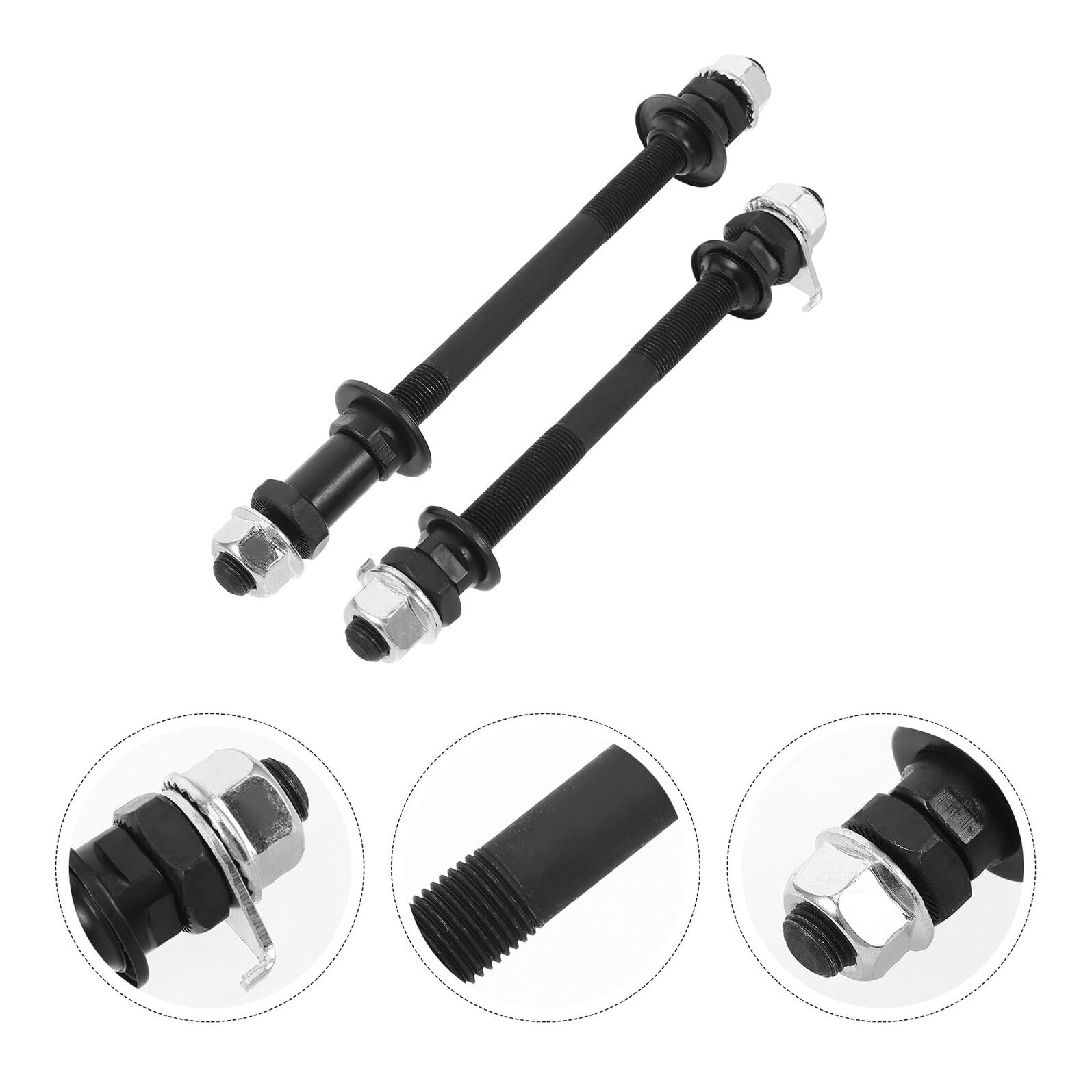 Alasum Fahrrad Schnellspanner Achsen Set Vorne Hinten Robuste Stahlachsen für Mountainbike und Rennrad Kompatibilität Schnelle Montage Langlebiges Radnaben Zubehör