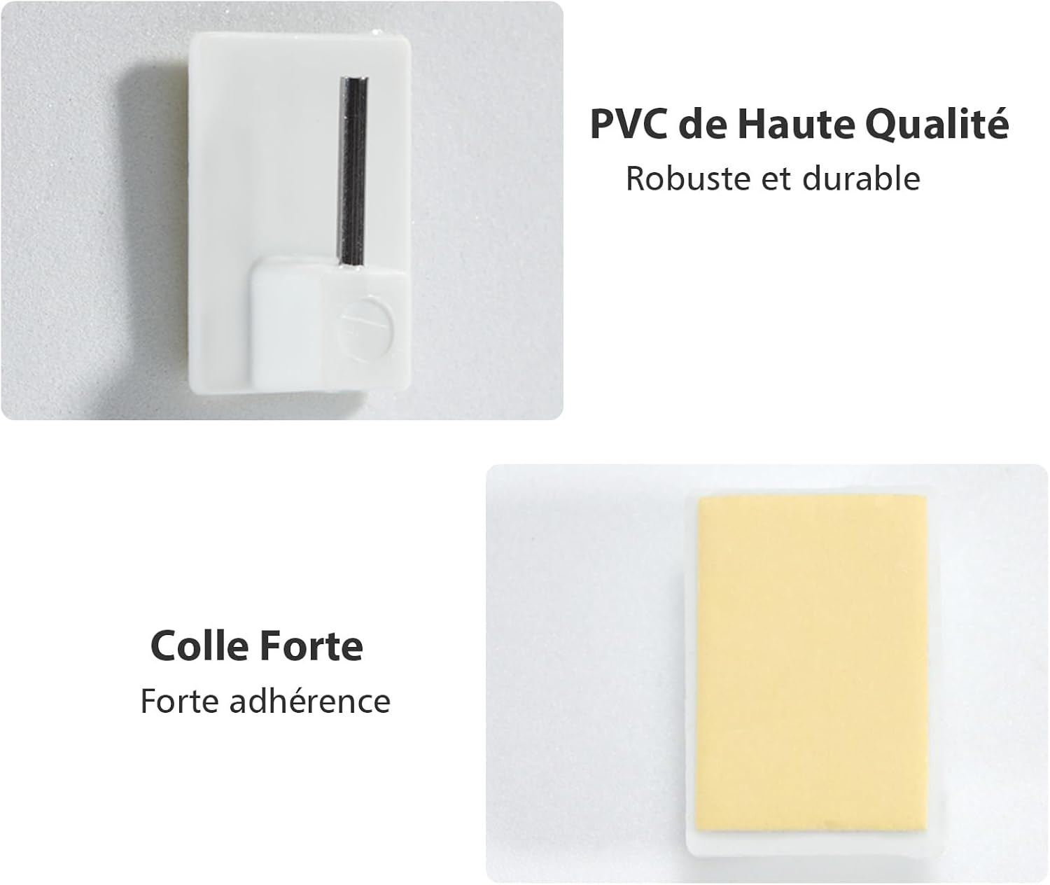 Pack of 20 Self-Adhesive Curtain Hooks, Adhesive Hooks, Curtain Rod Hooks, Curtain Hooks, Adhesive Hooks, White for Curtain Rails, 1.9 x 2.8 x 1.3 cm