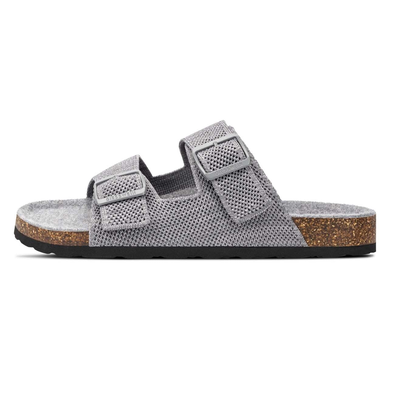 Giesswein Merino Slides Women - Pantolette mit ergonomischem Korkfußbett | Stufenlos verstellbare Riemen aus Ajour-Strick & weiche Merino-Decksohle – luftige Komfort-Sandale für Damen im Sommer