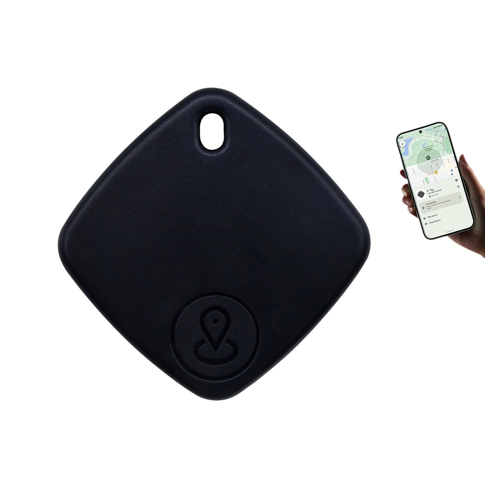 iTagPro, iTagPro GPS Tracker, Real-Time Locating Two-Way Finding for Elderly, Pets, Keys, Backpack, Suitcase (Android Negro)