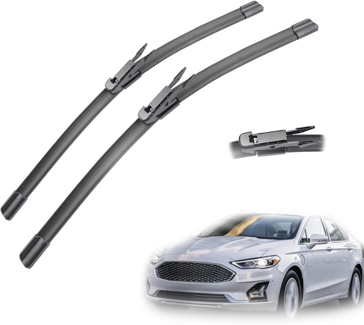 ZhangXD Front Windscreen Wipers For Ford Mondeo Fusion 2015 2016 2017 2018 2019, Windshield Window Brush Front Wiper Blades All-Weather Replacement Set Easy Installation