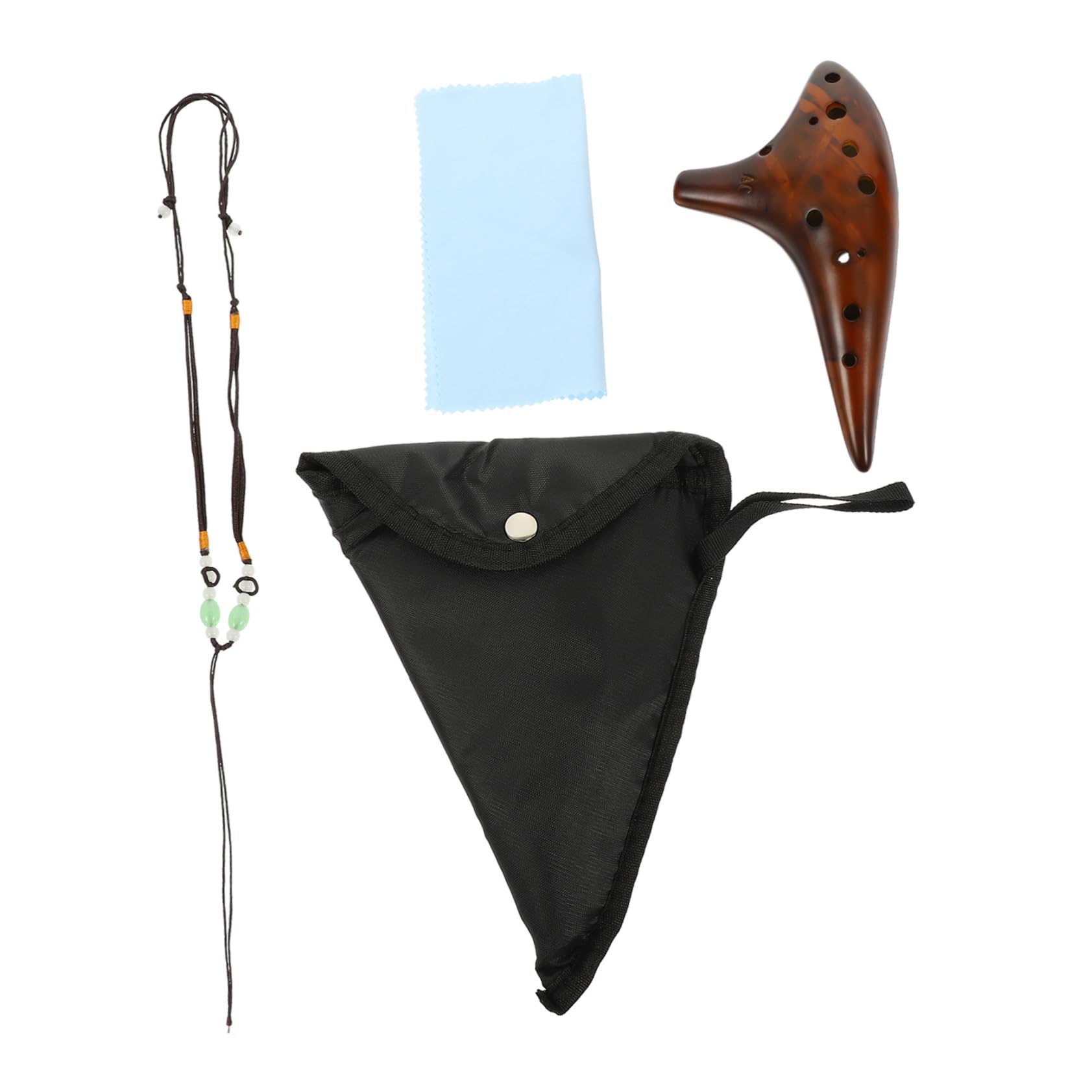 BESPORTBLE 1Set Portable Alto Ocarina Musical Instrument with Song Book Neck String and Protective Bag present for Beginners and Music Lovers
