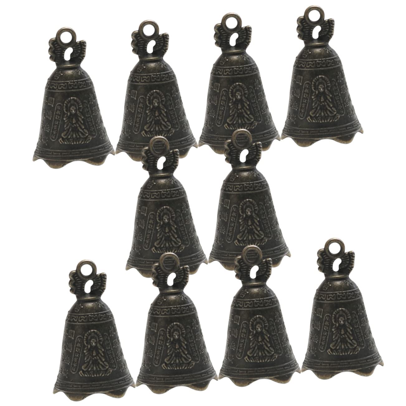 4 Set Di Bellissimi Pendenti A Forma Di Campana Di Ferro Campane Decorative Appese Carillon A Ornamento Per La Casa 10 Pezzi * 4
