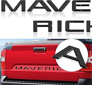 Tailgate Inserts Letters Compatible for 2022 2023 Ford Maverick Accessories, 3D Raised &Strong Adhesive Decals Letters Emblems-Gloss Black