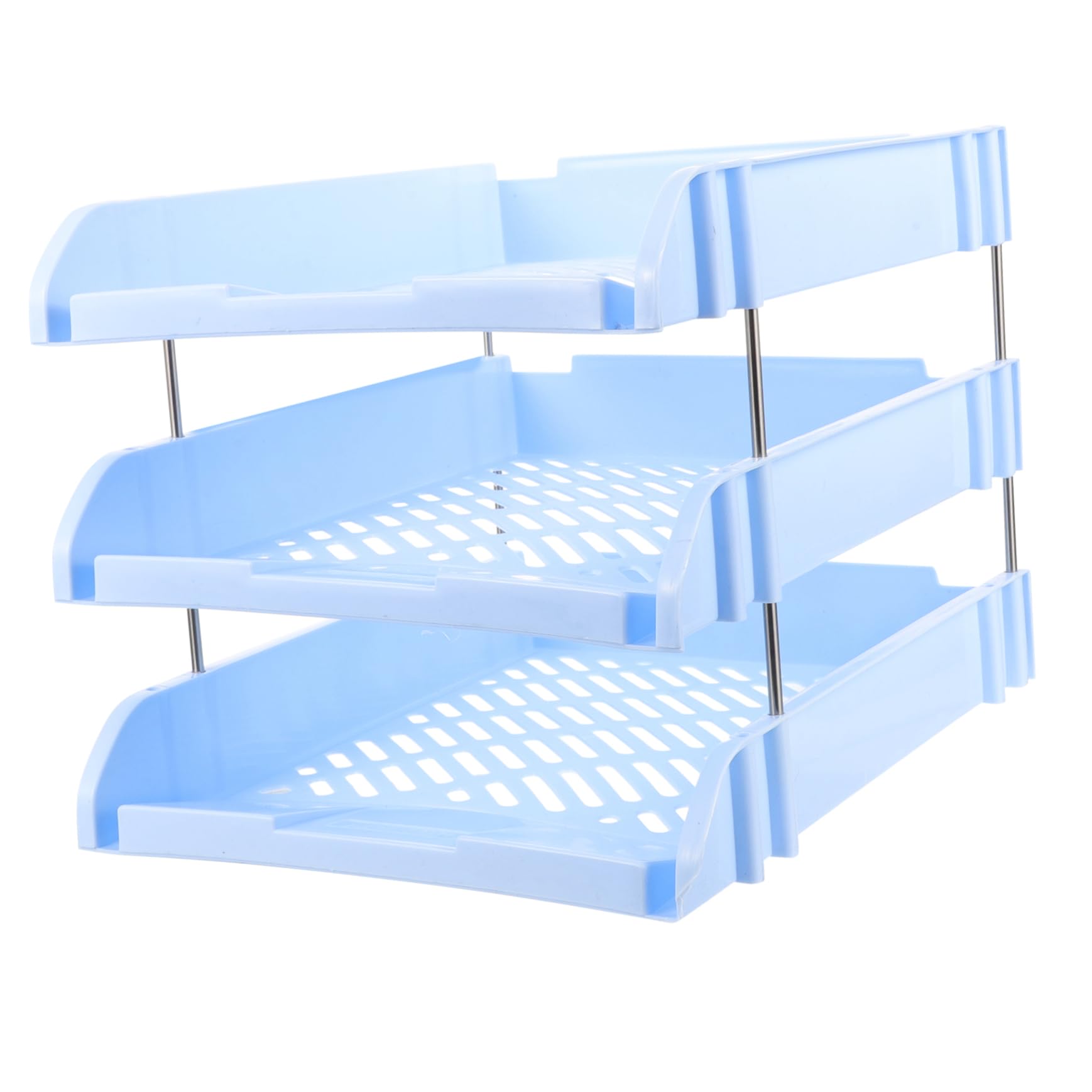 OSALADI Office Desk Organizer File Rack for Desktop Paper Storage Stackable File Organizer for Home Office Paper Holder with Stability