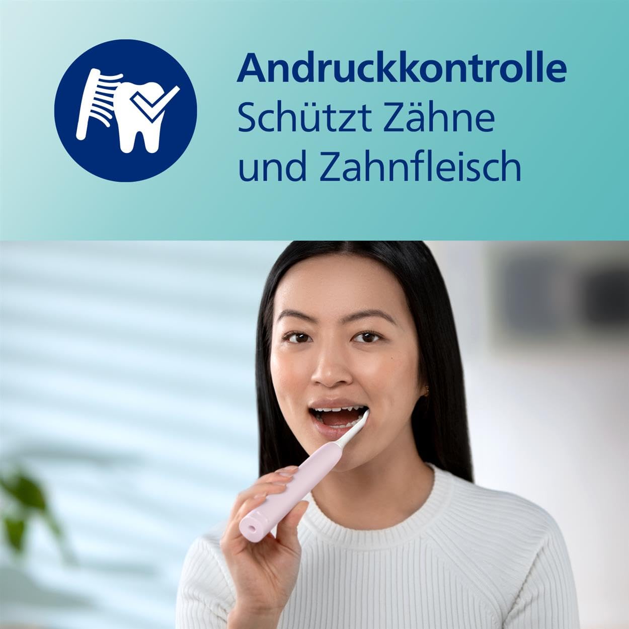 Philips Sonicare 3100 elektrische Zahnbürste, Schallzahnbürste, Andruckkontrolle und Timer, Reiseetui, Sugar Rose, Modell HX3673/11