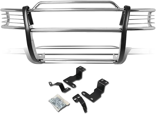 Miniatura 7 de DNA Motoring GRILL-G-020-SS - Protector de rejilla para cepillo de parachoques delantero compatible con Ram 02-05 150025003500