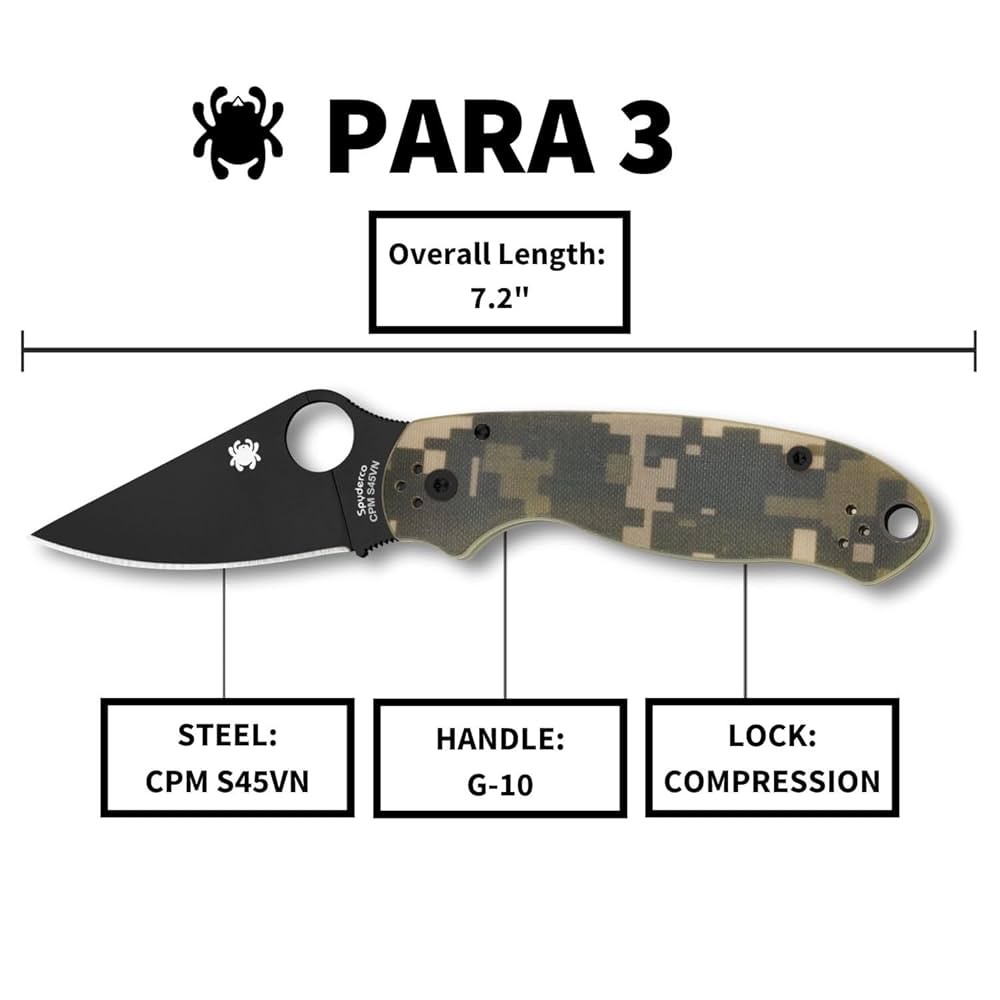 レイピア3 Spyderco Para 3 Folding Knife 3
