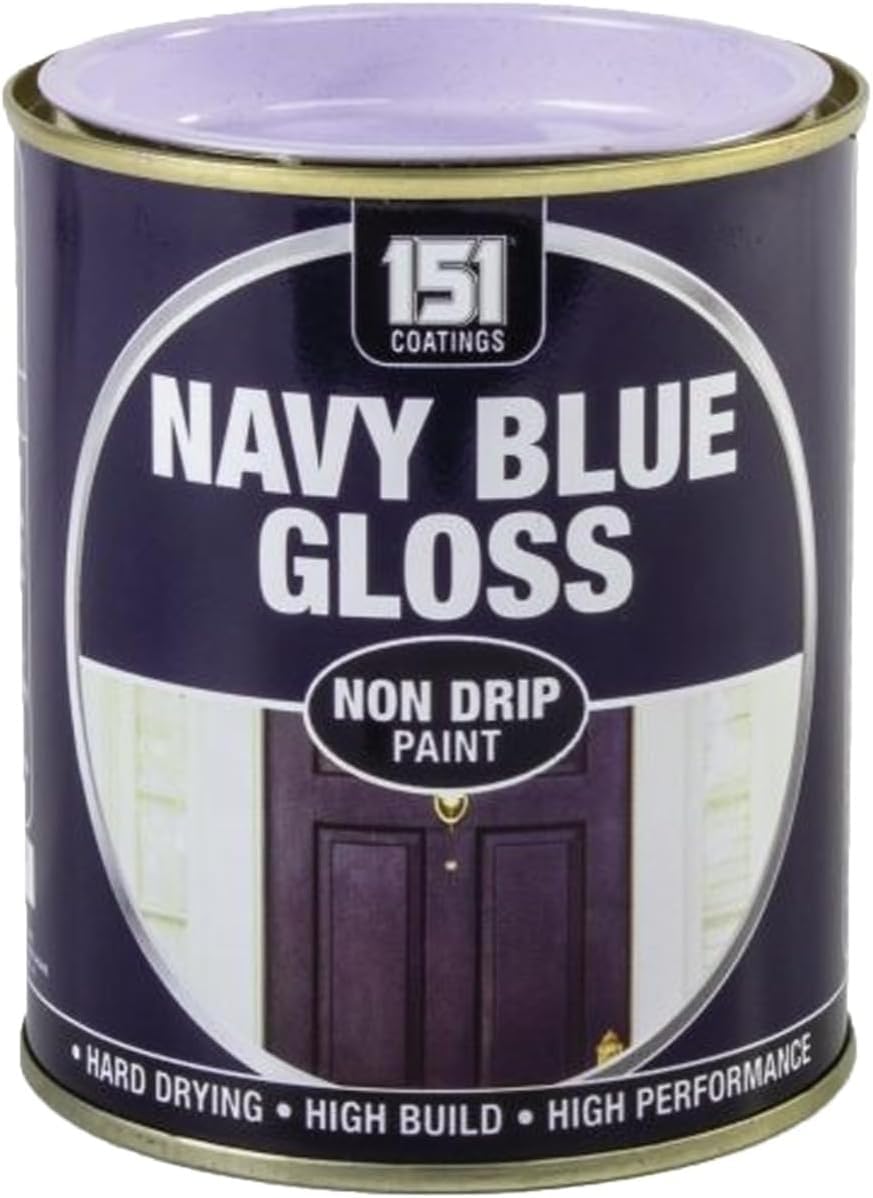 GSV Essentials 1x Non-Drip Glossy Navy Blue Paint, Quick Drying, Multi Purpose Use Navy Blue Paint Ideal for Wood, Metal, Plastic, Furniture, Perfect for Interior and Exterior Use (300 ML)