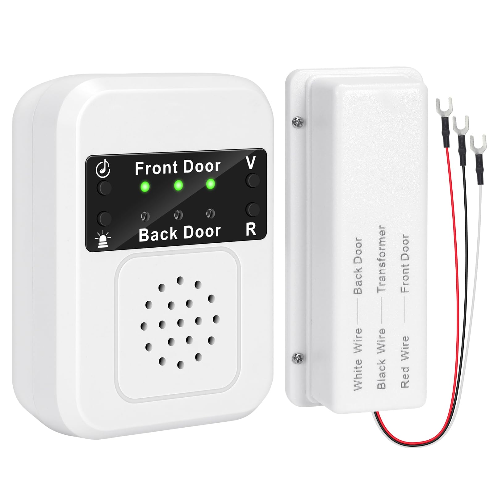 Briidea Doorbell Extender, Converts Wired System to Wireless, Dual Light Alerts for Two Doors (Green–Front, Red–Back), 650ft Long Range, Loud 120dB Chime, for Wired Doorbells for Garage or Basement-image-36
