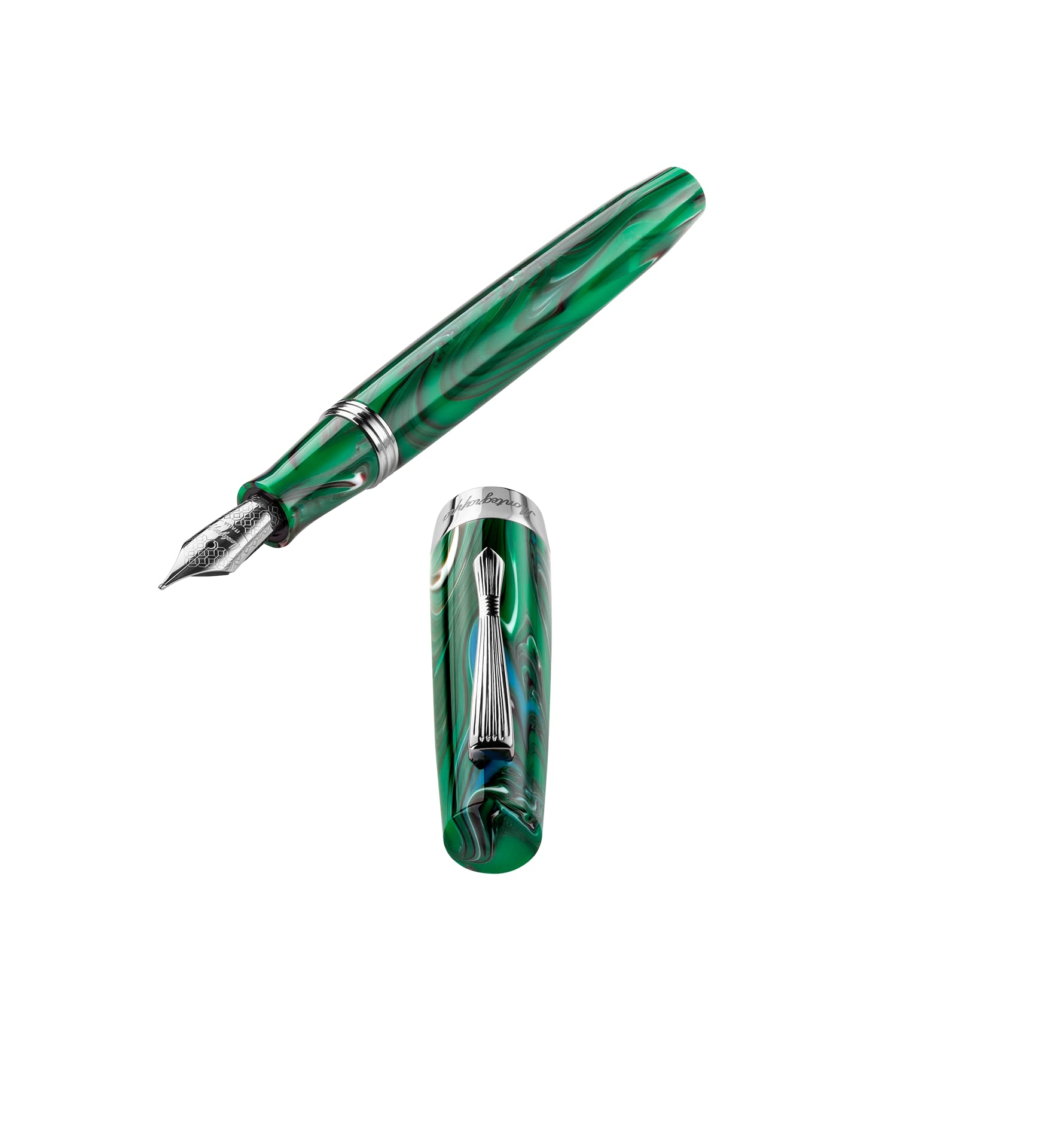Montegrappa Elmo 02 CORTINA Füllfederhalter – Zeitloses Design, M-Stahlfeder, Inklusive Konverter Und Patronen.