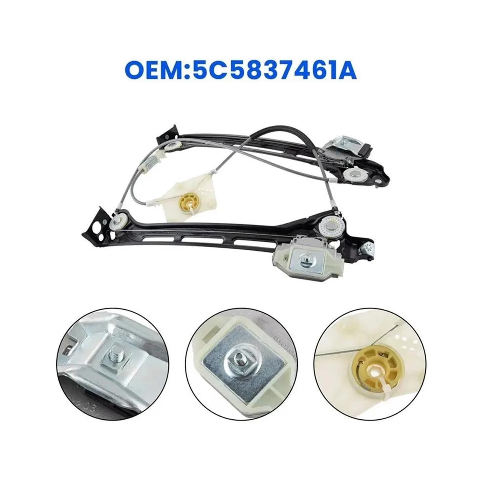 Meccanismo Alzacristallo Alzacristallo Per Auto Per Per Cabriolet 2011-2019 | 5C5837461G Anteriore Sinistro