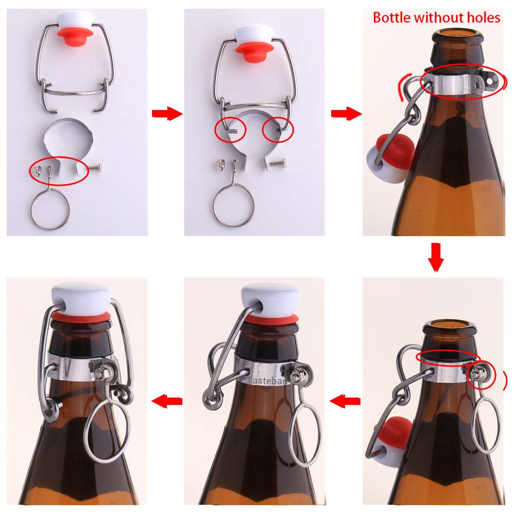 Amazon.co.jp: NERVUP スイングトップボトルキャップとシリコン