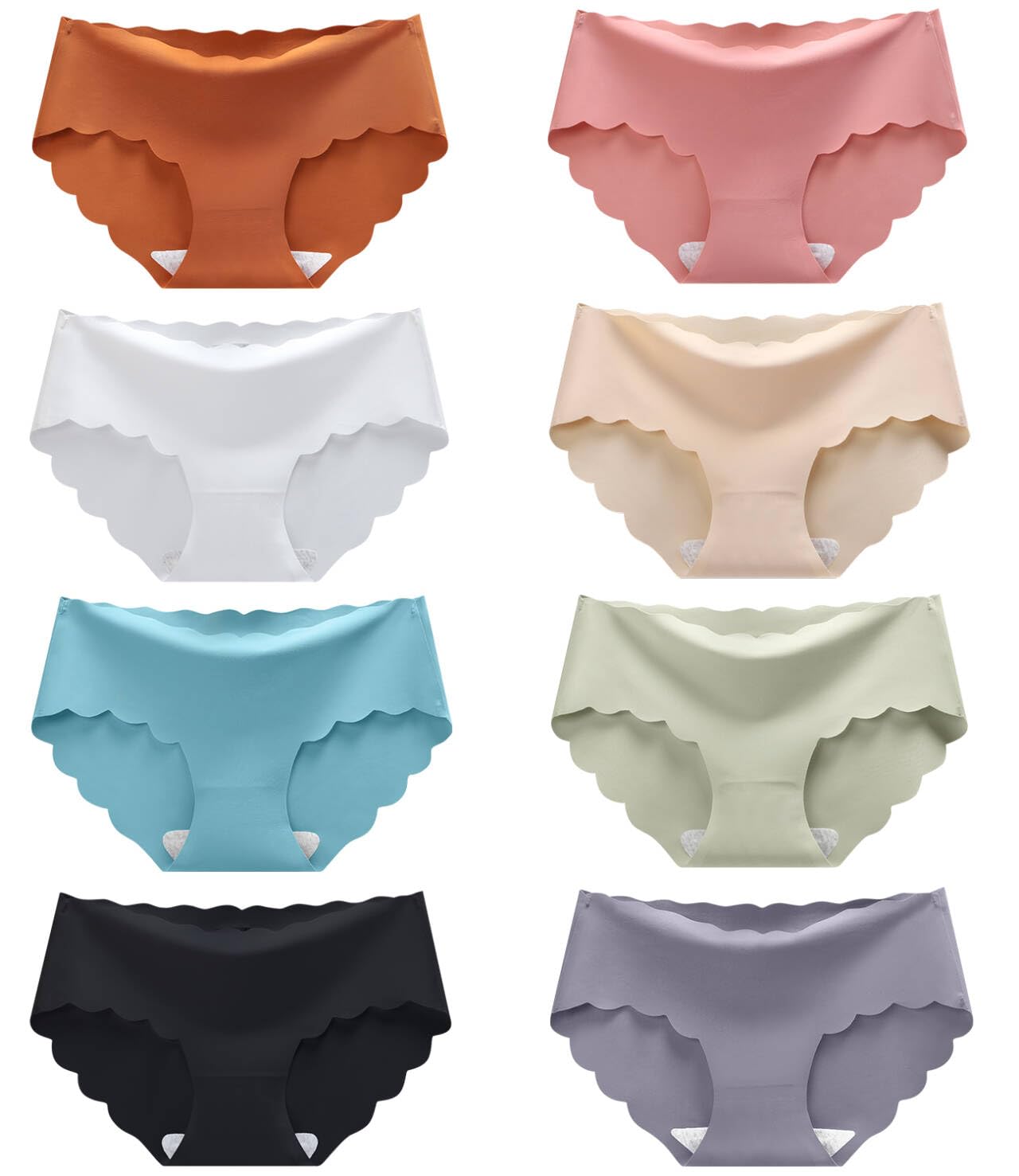 Dolphin Fish Girls Seamless Bikini Underwear 6 Pack Nylon Elastane Mid Rise Ages 10-12 Years Multicolor